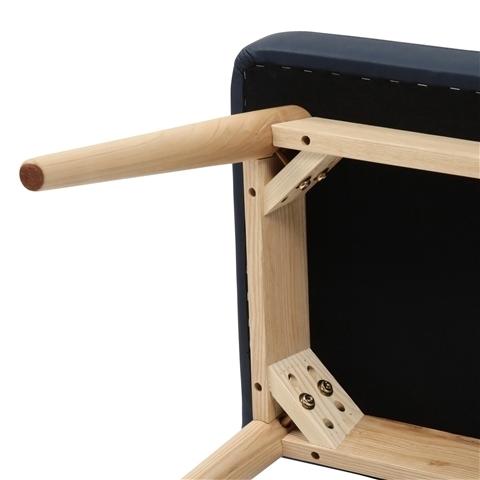 PIONI Couch L Navy x Natural (W1350× D537 × H740)