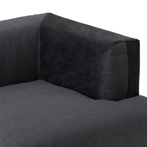 MEHNE Sofa Arm Left Black (W810×D810×H580)