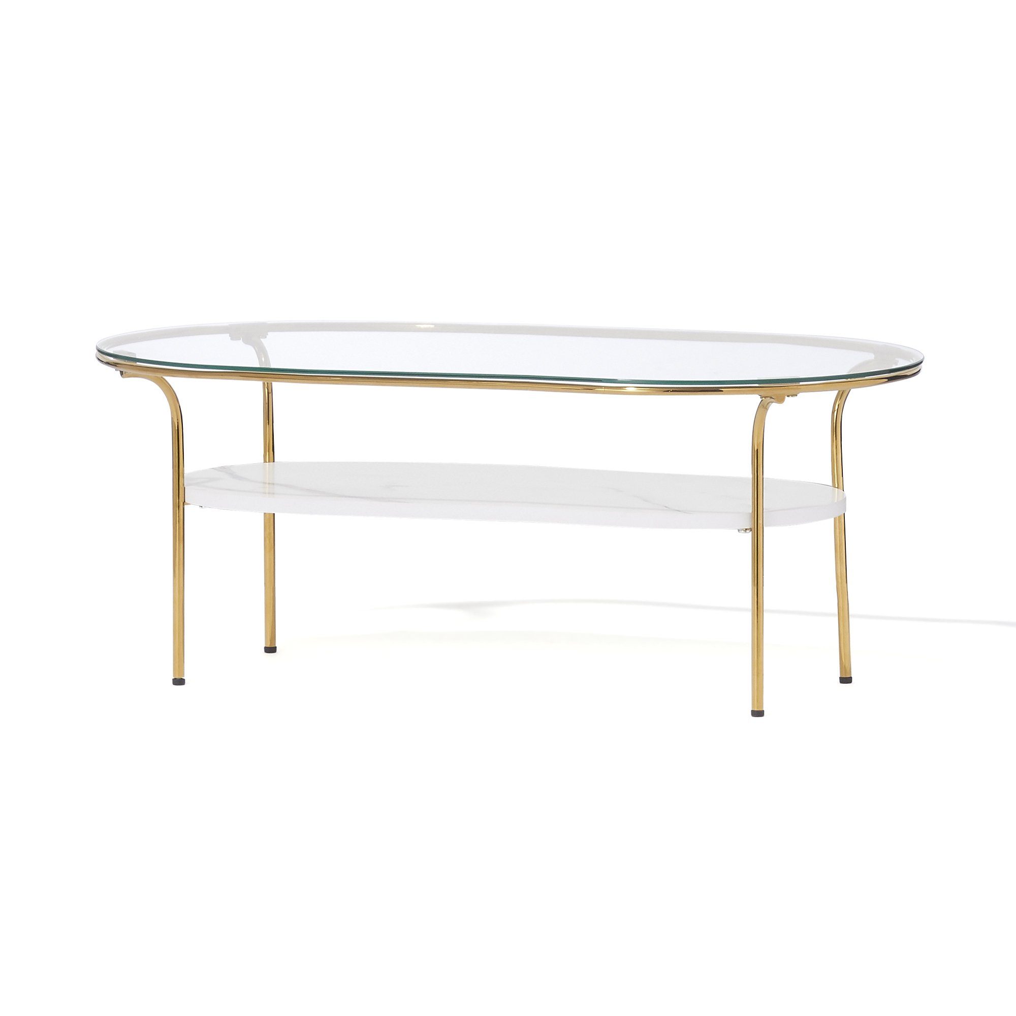 LEGATO COFFEETABLE Large Gold x Marble (W950 x D500 x H370)