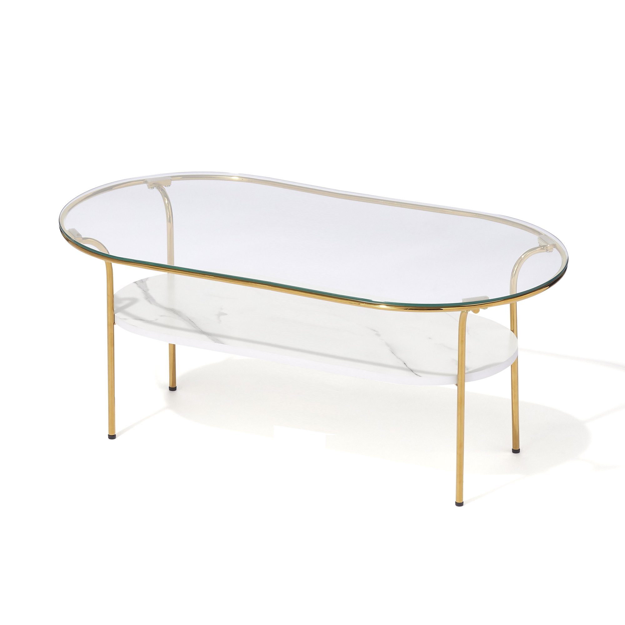 LEGATO COFFEETABLE Large Gold x Marble (W950 x D500 x H370)
