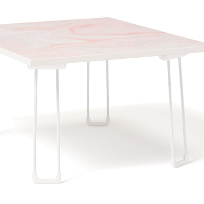 ART TABLE W600×D480×H310 MARBLE PINK