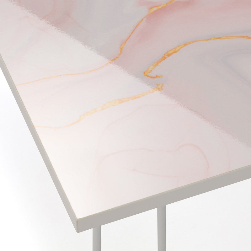 Art Table W600×D480×H310 Marble Pink