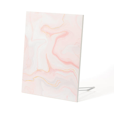 壁畫折疊桌 W600×D480×H310 大理石粉紅色圖案
