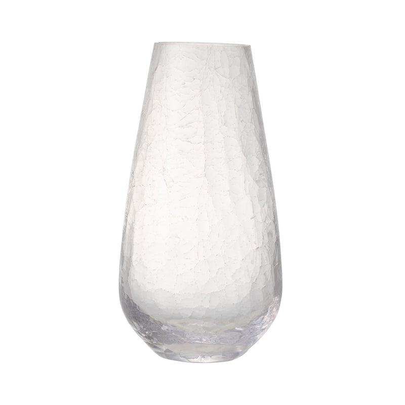 CRACKLE FLOWER VASE SMALL CLEAR