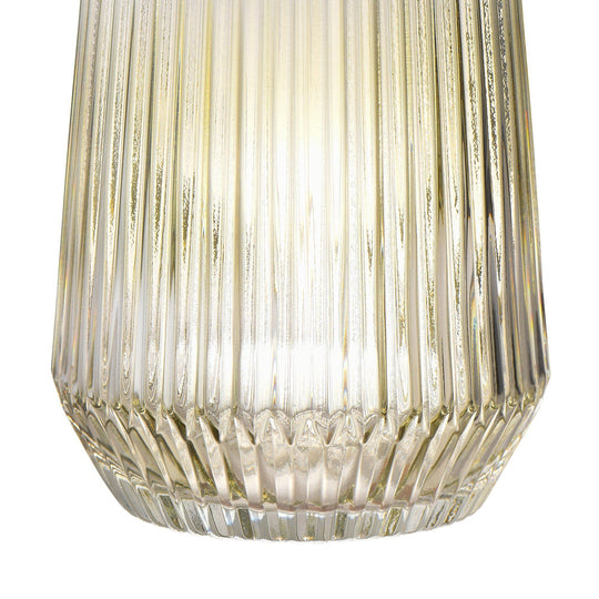 STRIPE  FLOWER VASE YELLOW GRAY