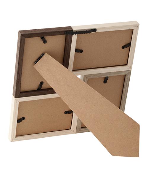 NATURAL Photo Frame 4 Windows Brown x Natural