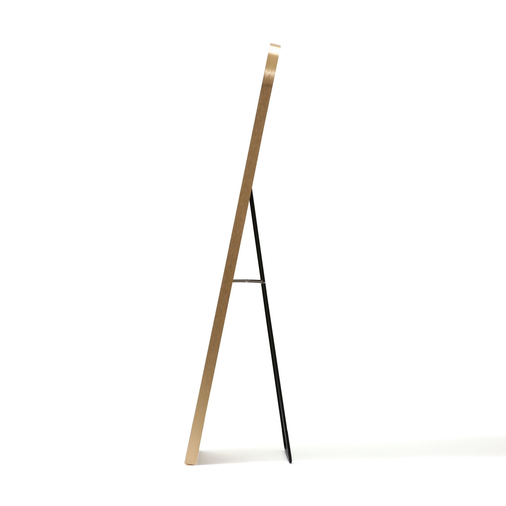 ALUMINUM FRAME STAND MIRROR  GOLD