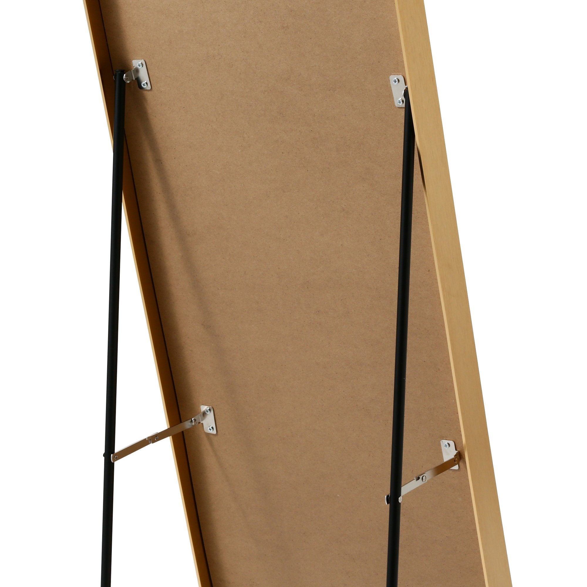ALUMINUM FRAME STAND MIRROR  GOLD
