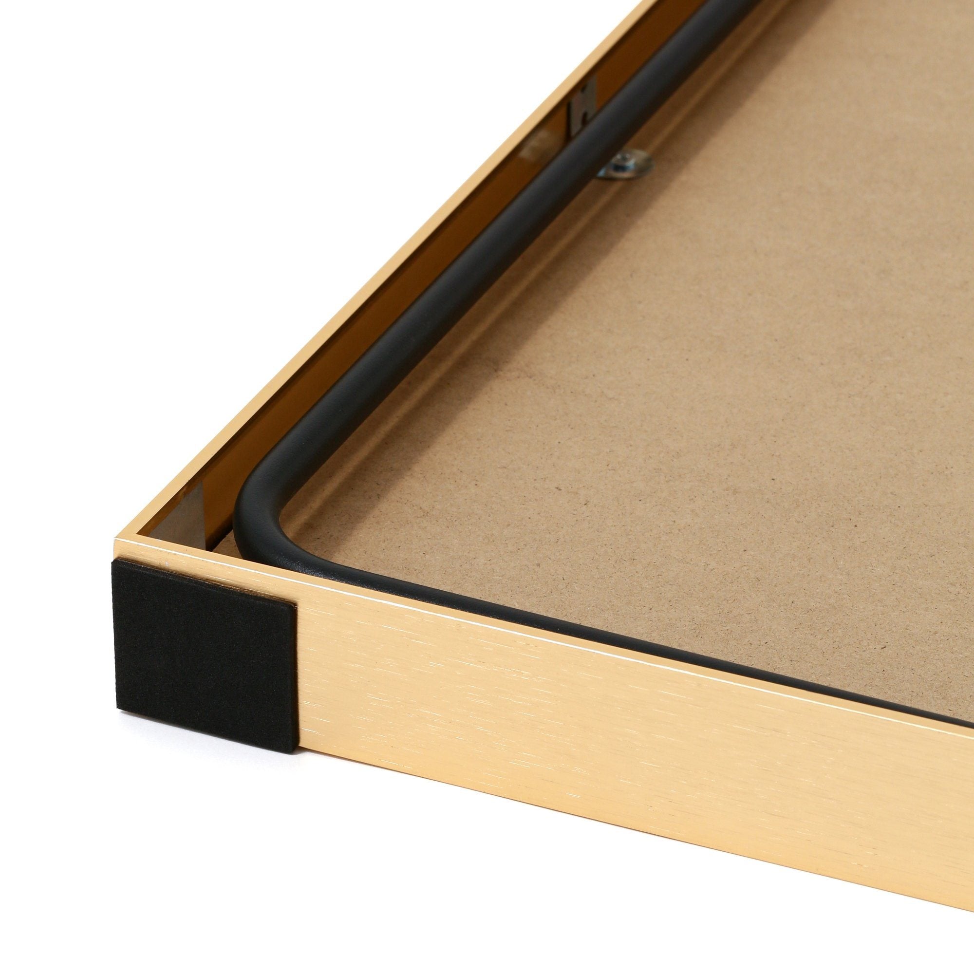 ALUMINUM FRAME STAND MIRROR  GOLD