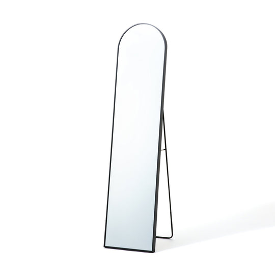 ALUMINUM FRAME STAND MIRROR  BLACK