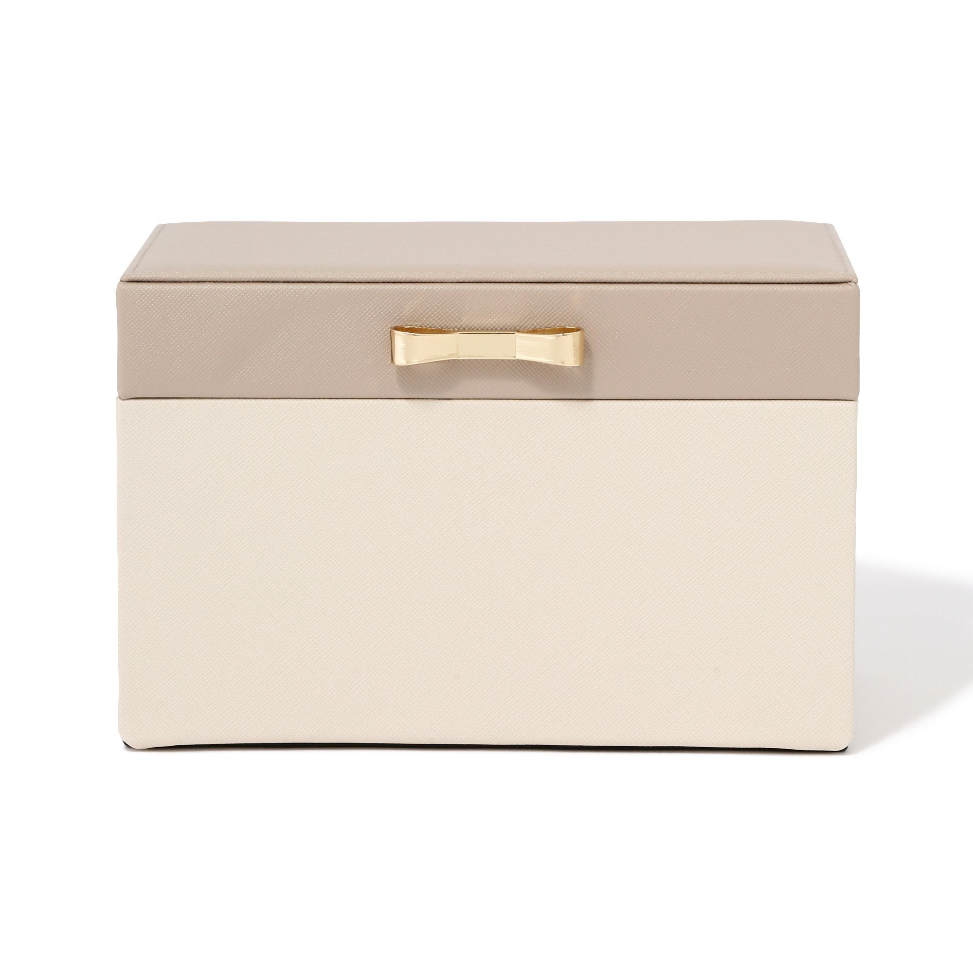 BICOLOR JEWELRY BOX SMALL BEIGE
