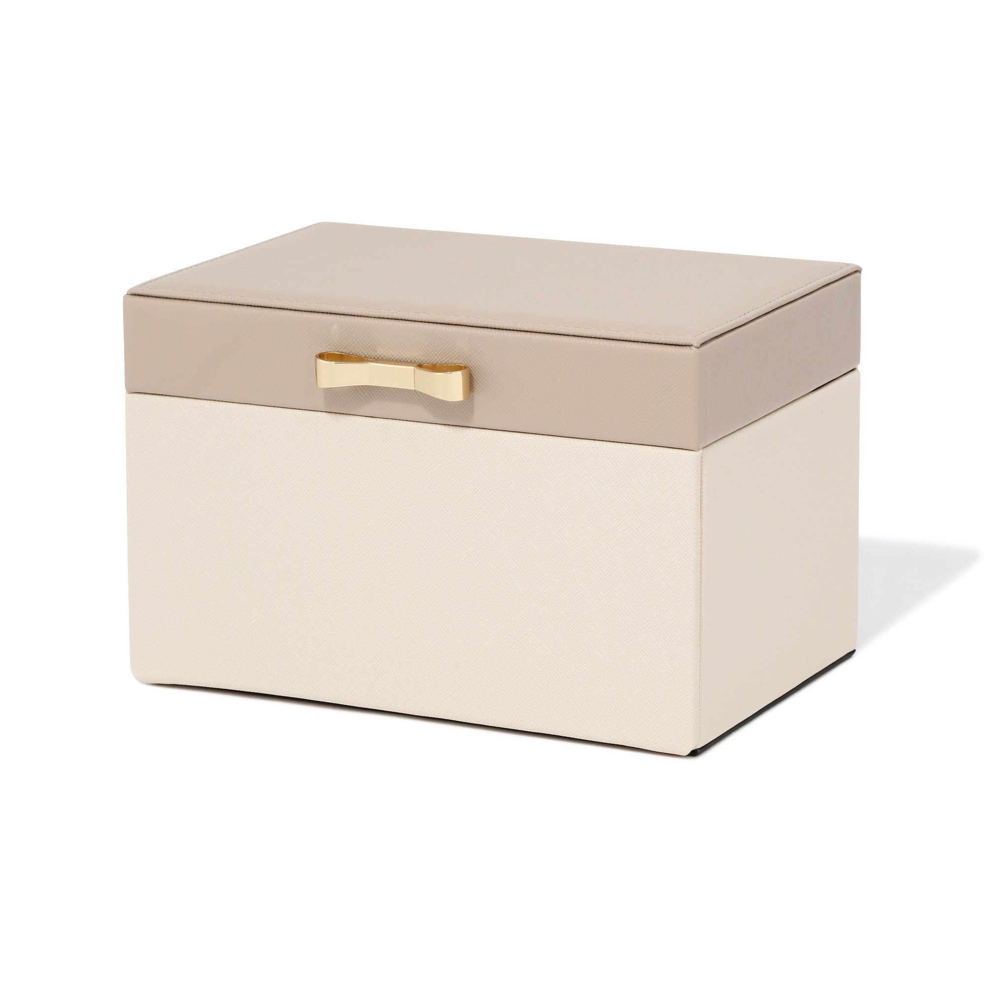 BICOLOR JEWELRY BOX SMALL BEIGE