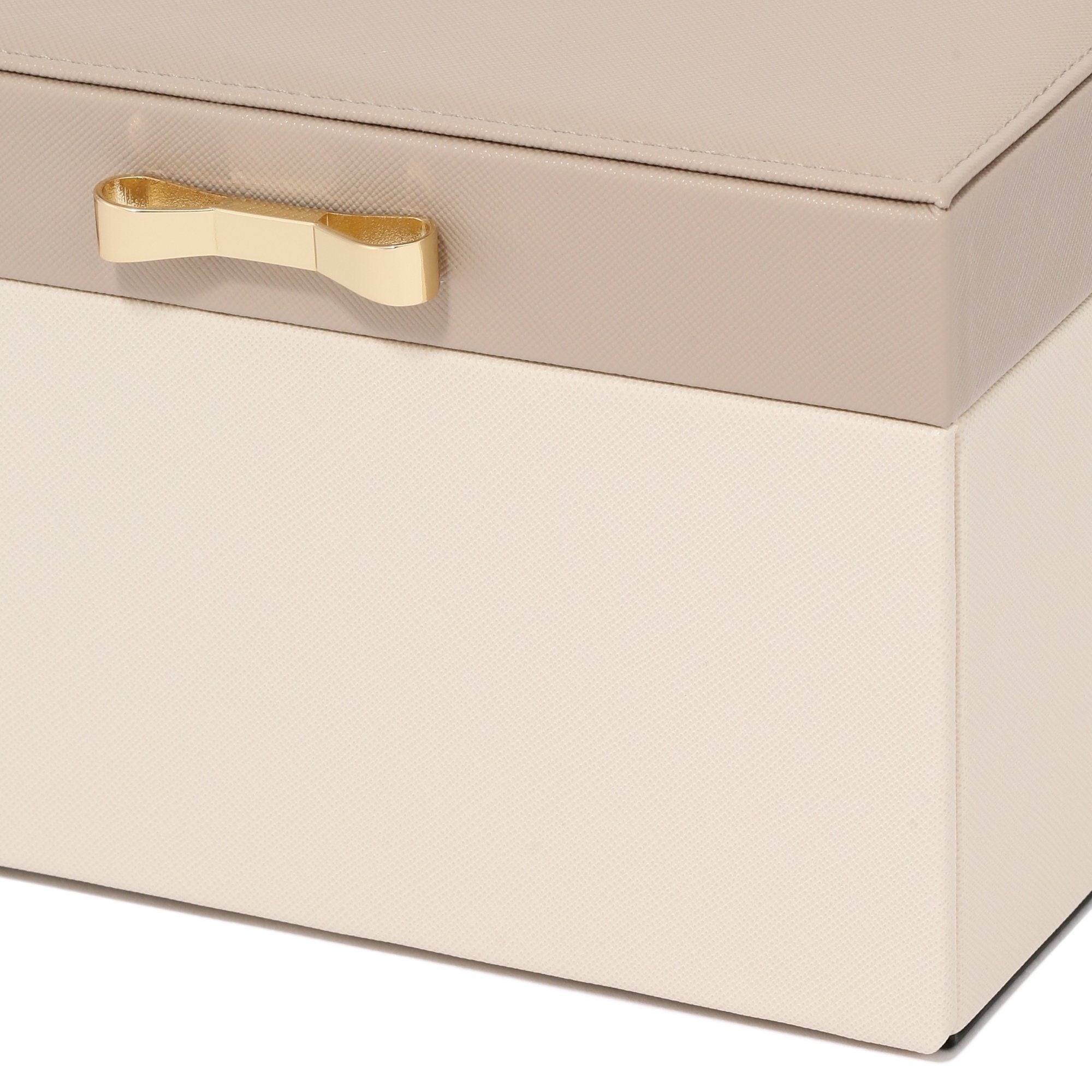 BICOLOR JEWELRY BOX SMALL BEIGE