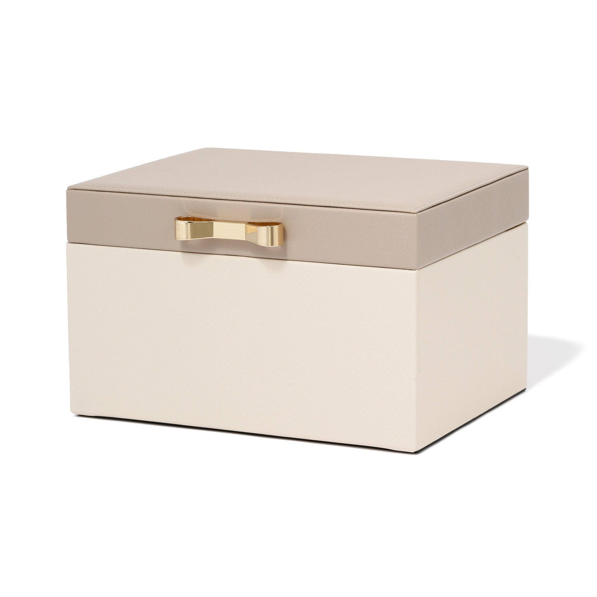BICOLOR JEWELRY BOX LARGE BEIGE