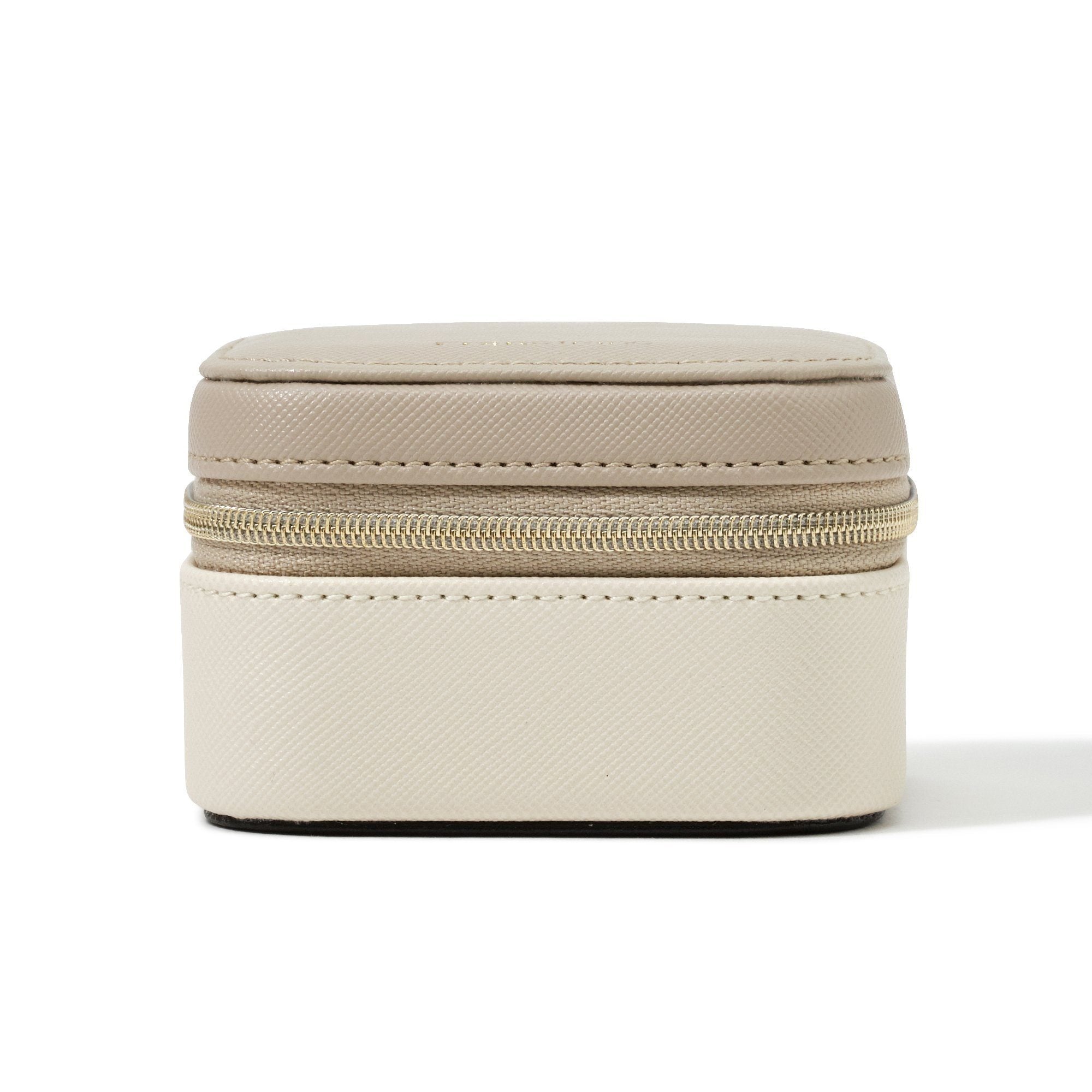 BICOLOR TRAVEL JEWELRY BOX SMALL BEIGE