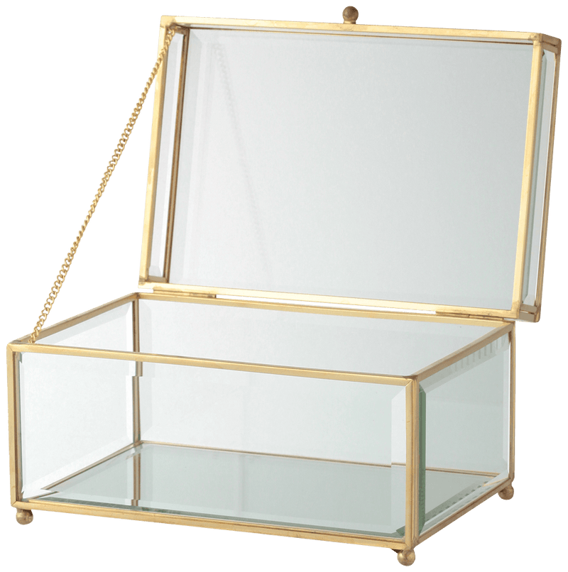 LAMULE Iron Glass Box Square Large