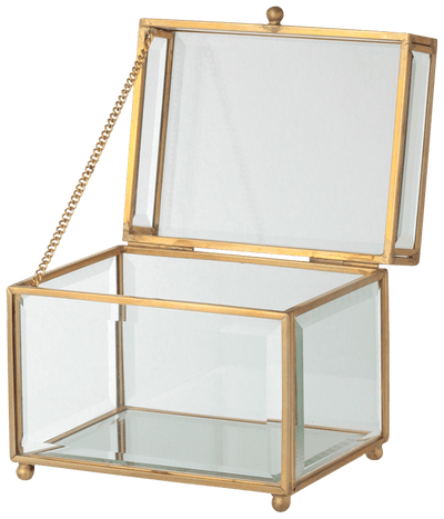 LAMULE Iron Glass Box Square Medium