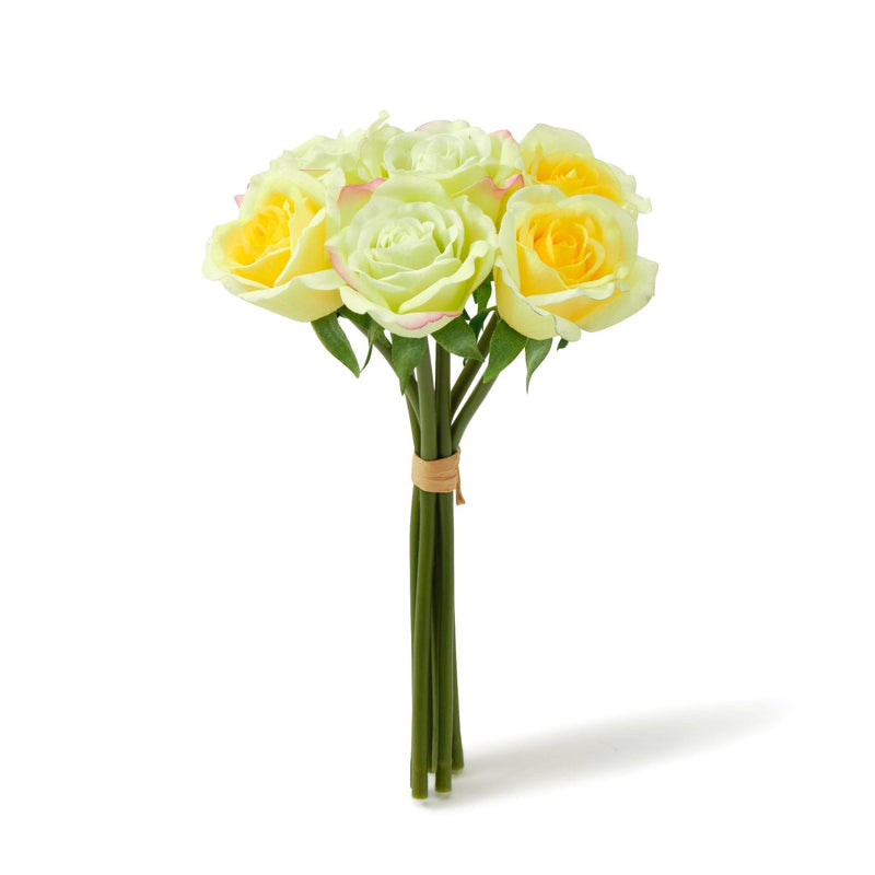 ART FLOWER REAL TOUCH ROSE MIX  YELLOW