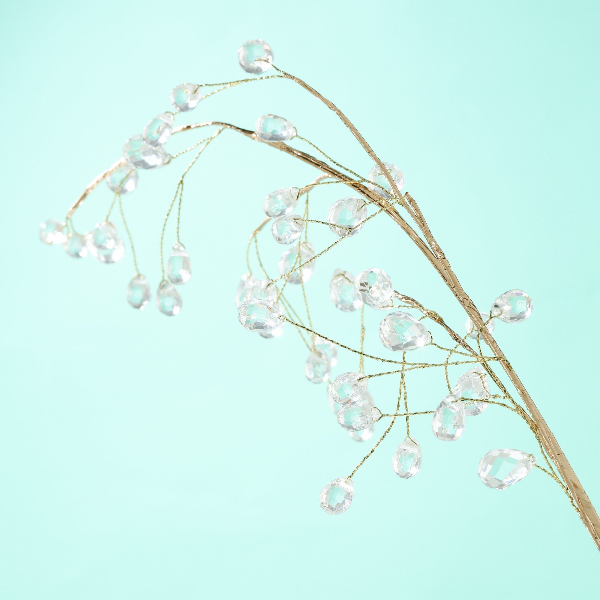 ART PLANT CRYSTAL LEAF GOLD