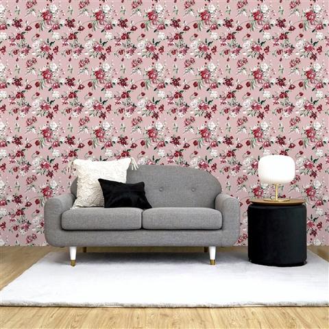 REMOVABLE WALLPAPER Roseck Pink