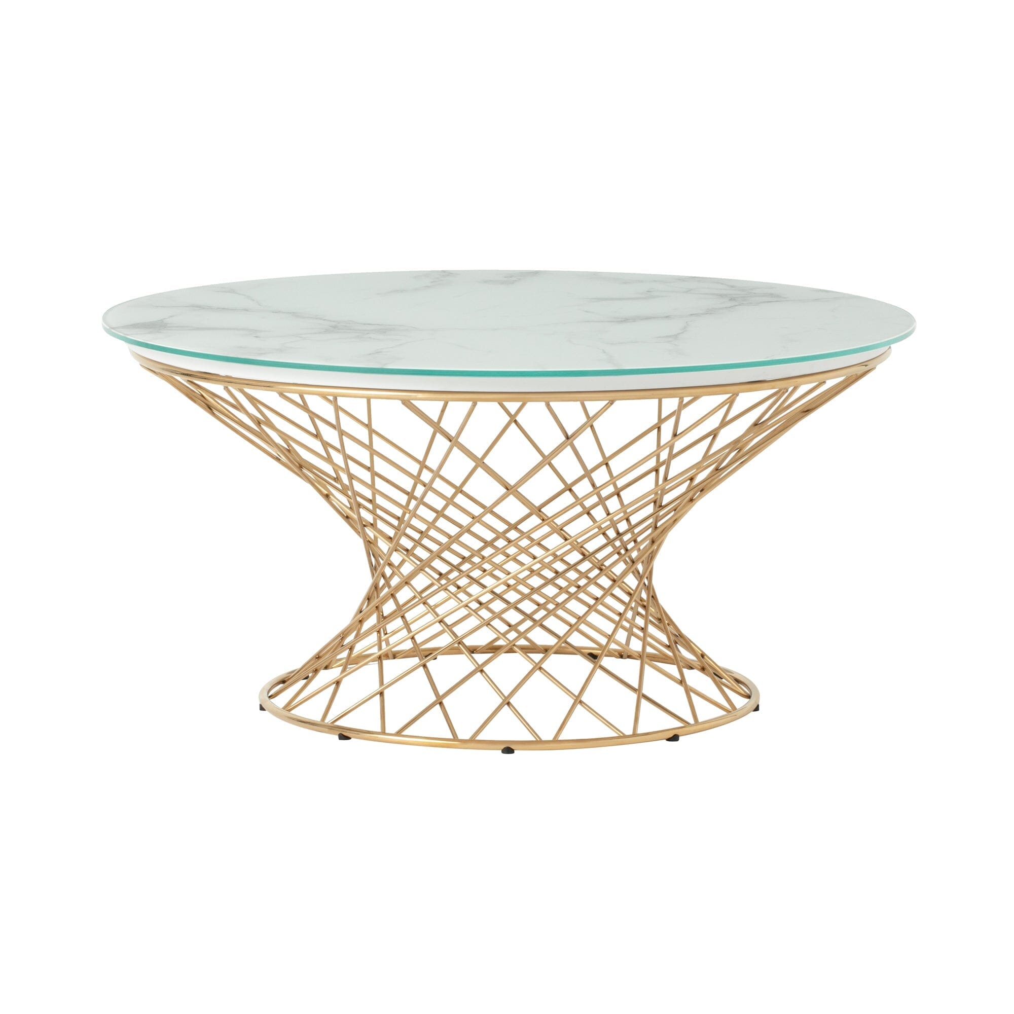 Maglia Coffee Table 80 Marble X Gold (A) (W800×D800×H390)