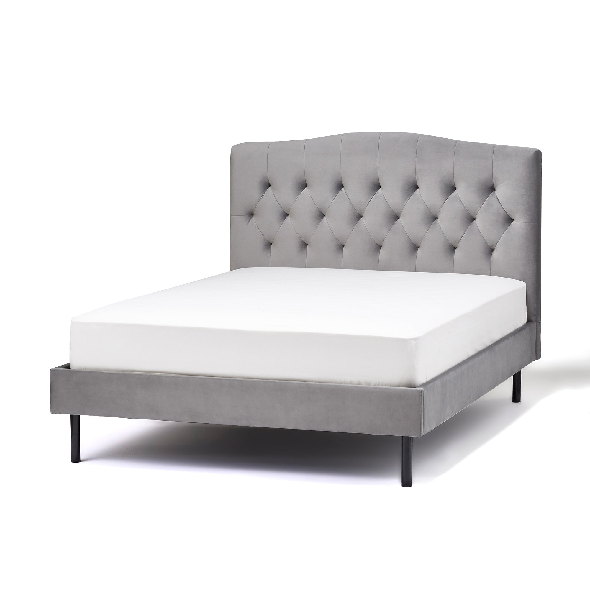 Brissa Bed Dimple Semi-Double Gray (A) (W1295 x D2090 x H1230mm)