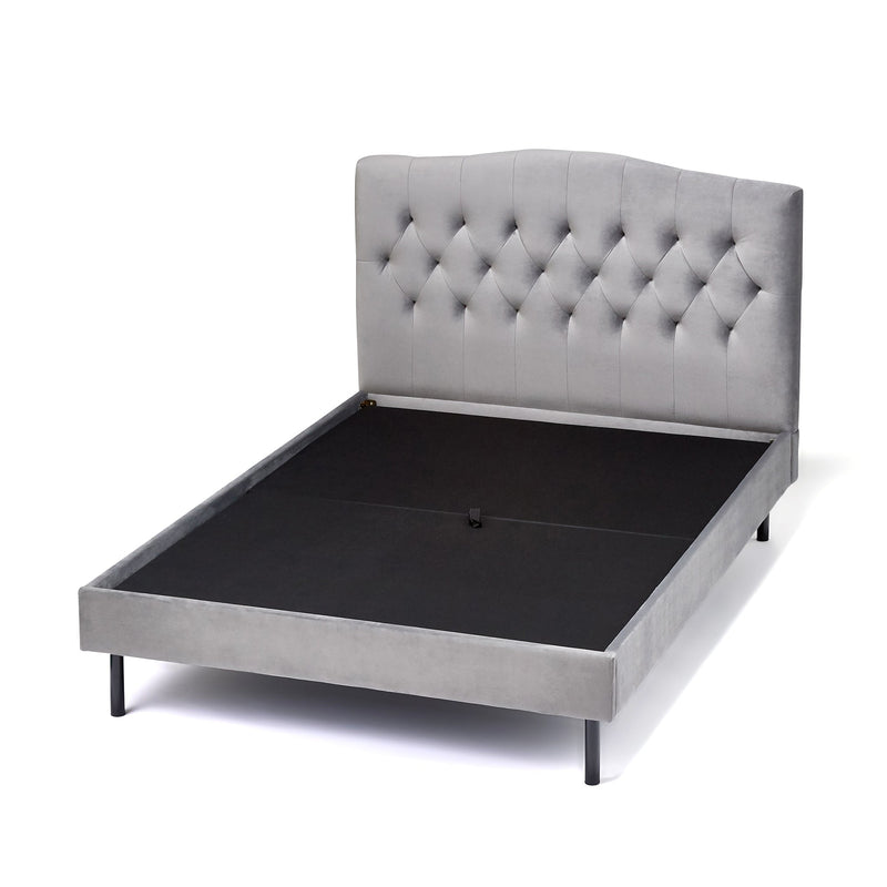 Brissa Bed Dimple Double Gray (A) (W1485 x D2090 x H1230mm)