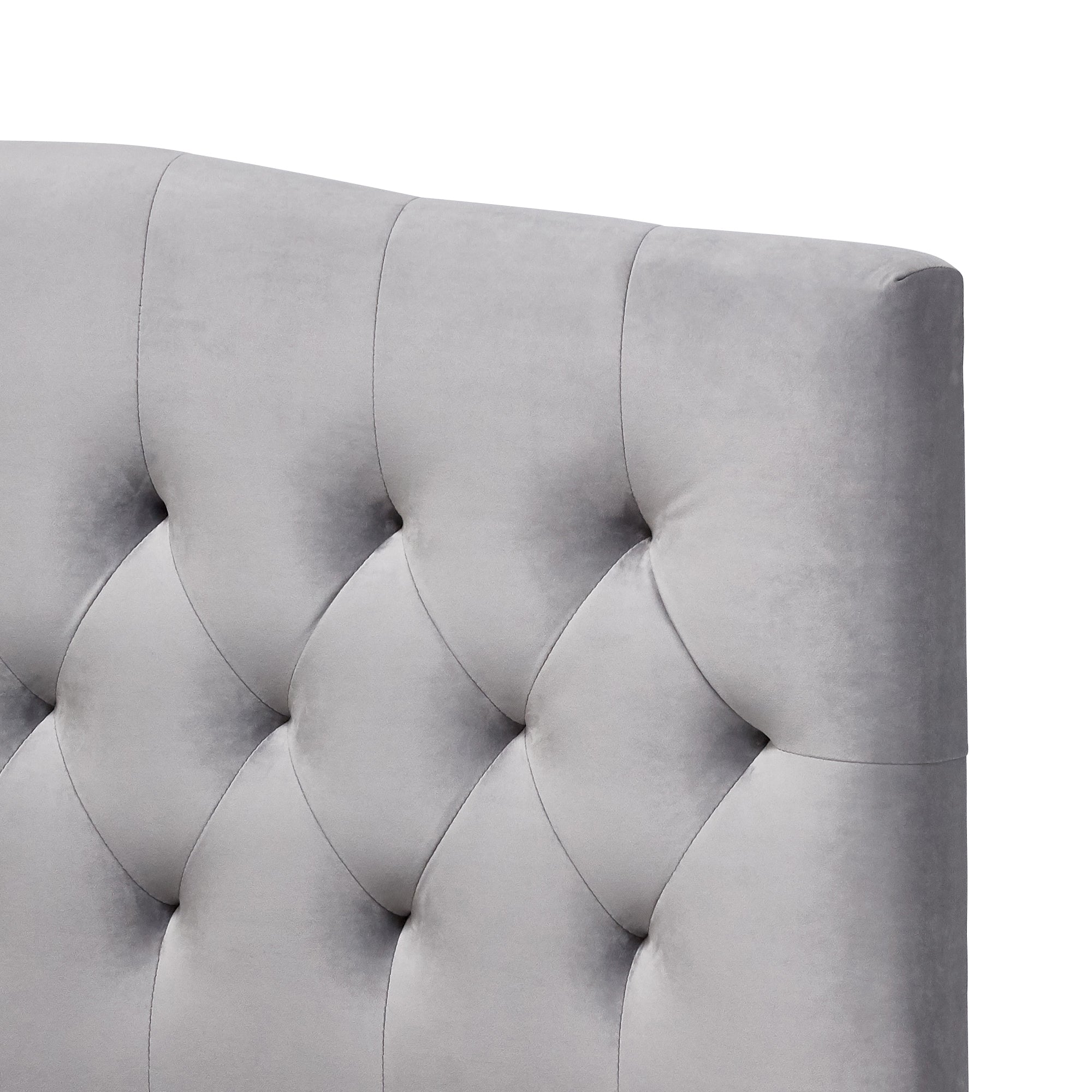Brissa Bed Dimple Double Gray (A) (W1485 x D2090 x H1230mm)