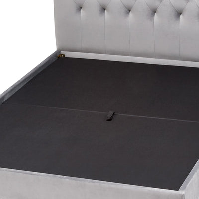 Brissa Bed Dimple Double Gray (A) (W1485 x D2090 x H1230mm)