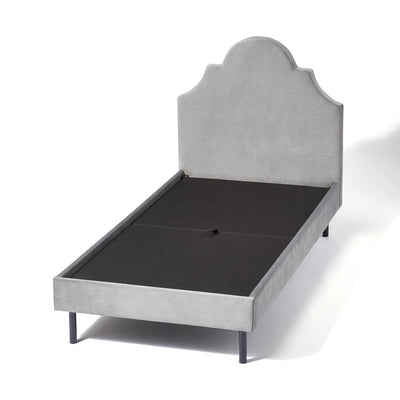 Brissa Bed Crown Semi-Double Gray (A) (W1280 x D2085 x H1255mm)