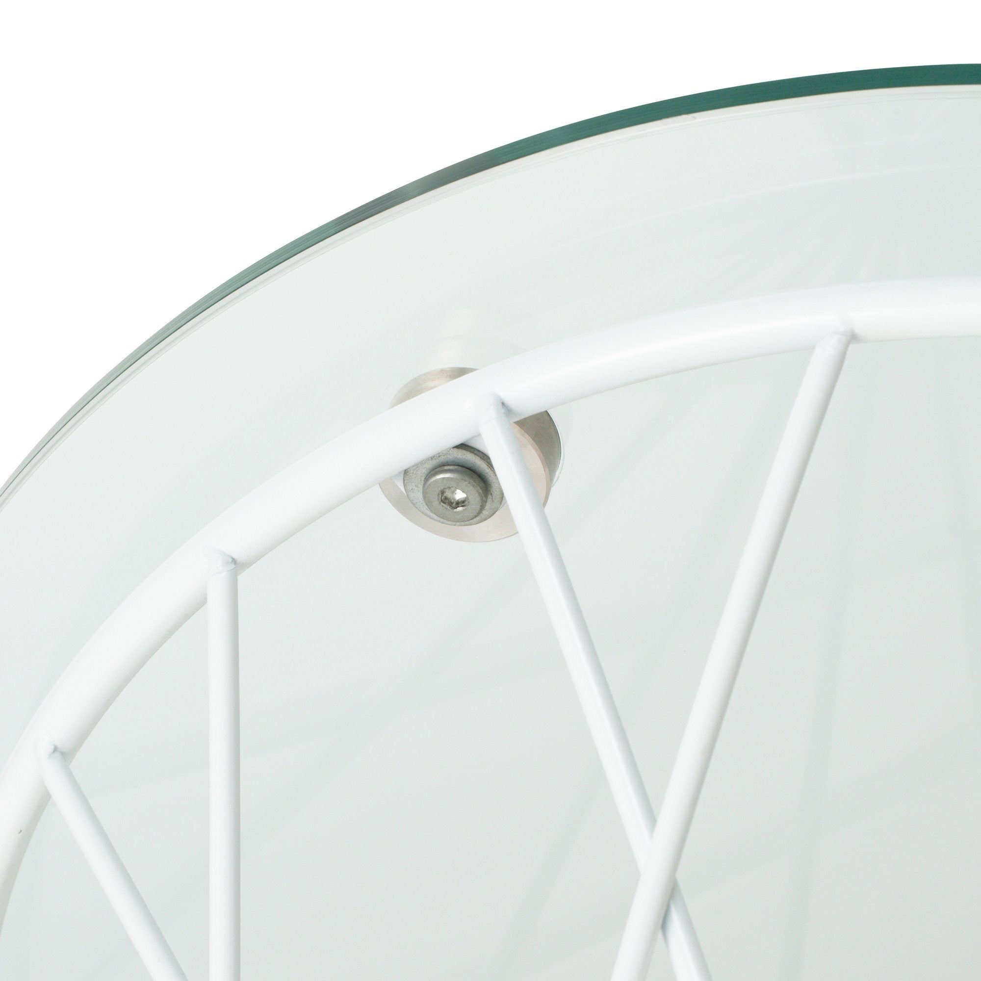 MAGLIA SIDE TABLE 50 CLEAR X WHITE (A) (W500 × D500 × H485)