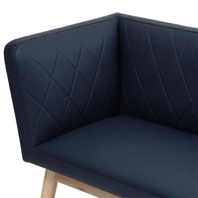 PIONI Couch R Navy x Natural (W1350 × D537 × H740)